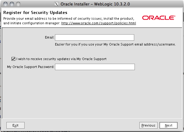 Oracle Installer - Weblogic 10.3.2.0