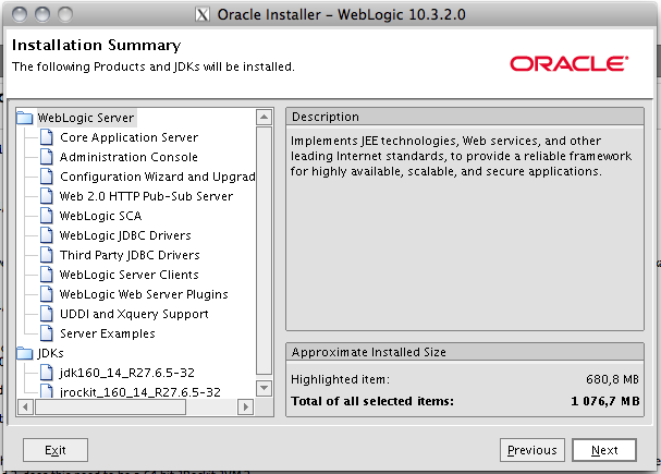 Oracle installation