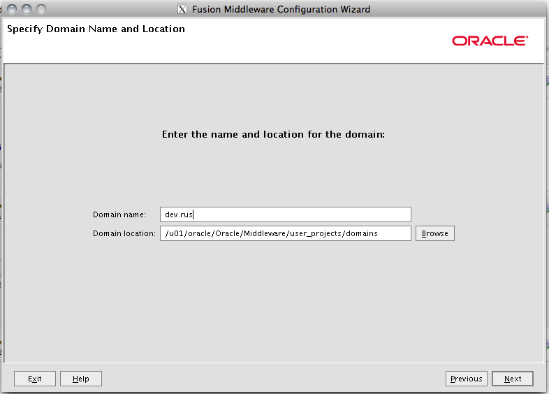 Fusion Middleware Configuration Wizard