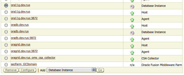 DB Instance target status