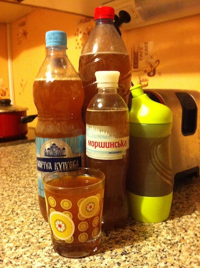 Квас по бутылкам