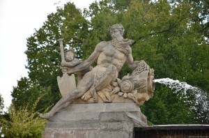 каскадный фонтан XVIII века в верхнем парке замка Чешский Крумлов