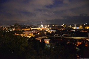 чудесный вид на ночную Прагу